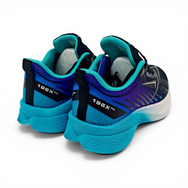 Pantofi sport damă NovaStep 196X Pro, negru-albastru, cu talpă amortizantă și design ergonomic pentr.