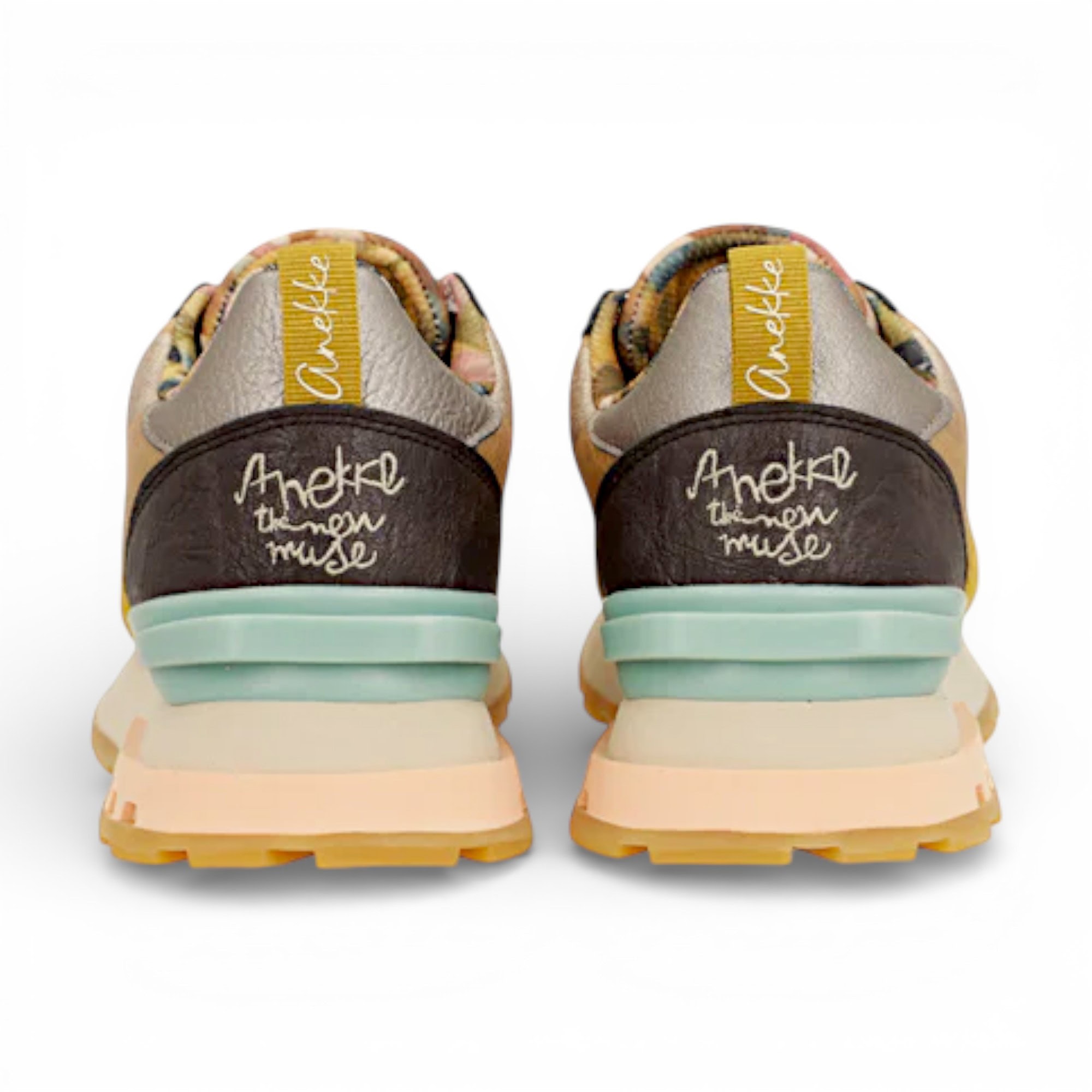 Sneakers damă Anekke Bloom galben și auriu – imaginea 8