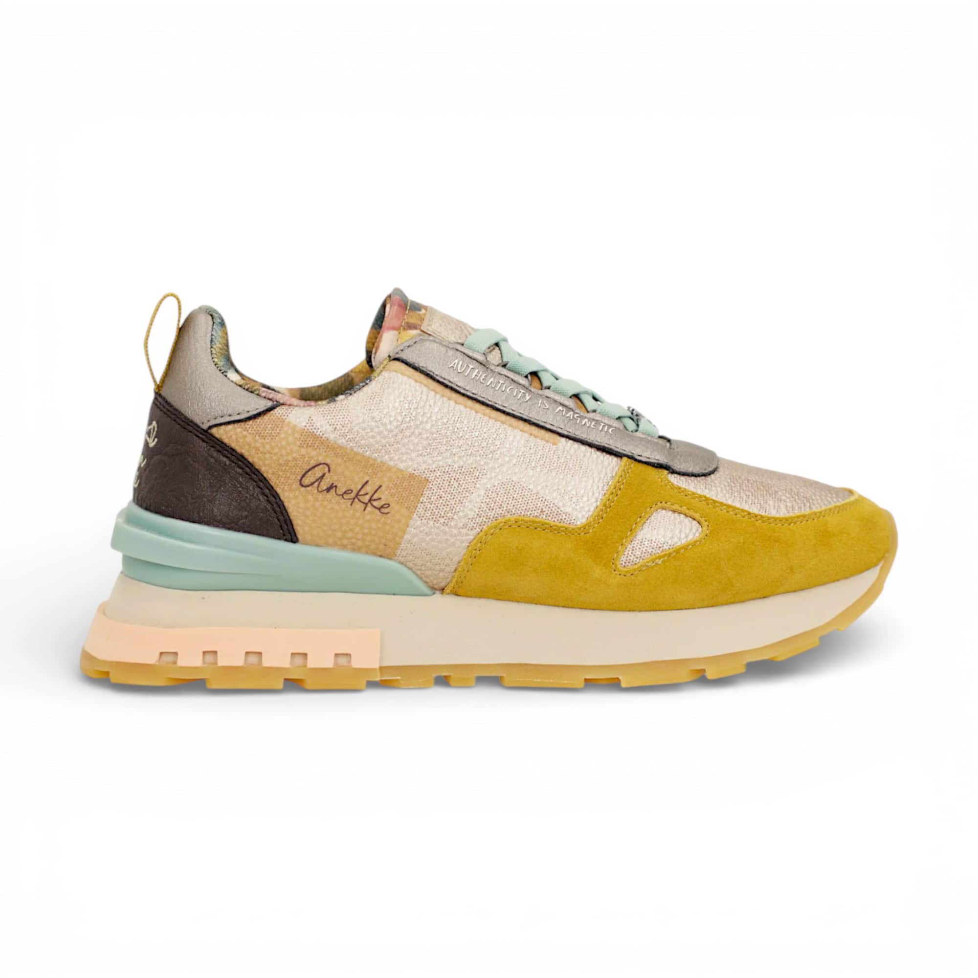 Sneakers damă Anekke Bloom galben și auriu – imaginea 6