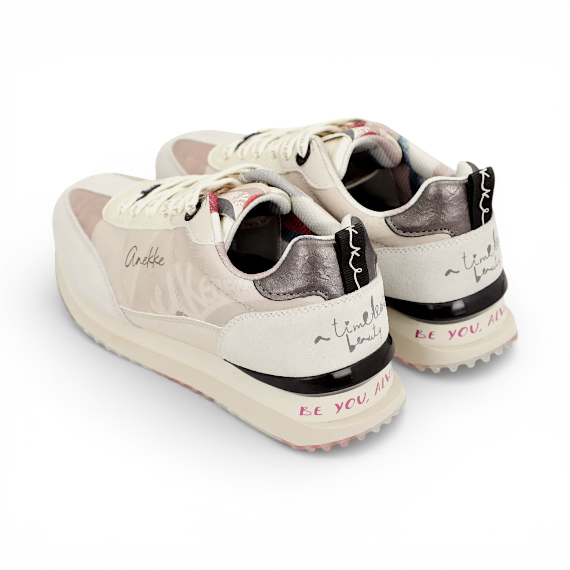 Sneakers damă Anekke albi – imaginea 3