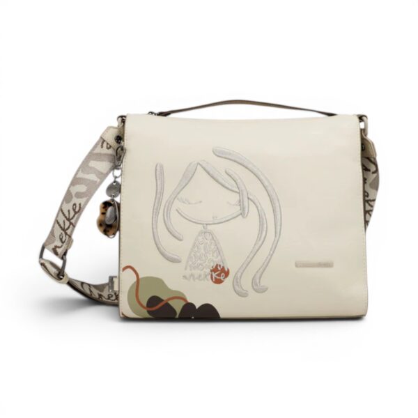 Geantă crossbody Anekke Gaia cu design artistic și detalii elegante, perfectă pentru stilul practic.