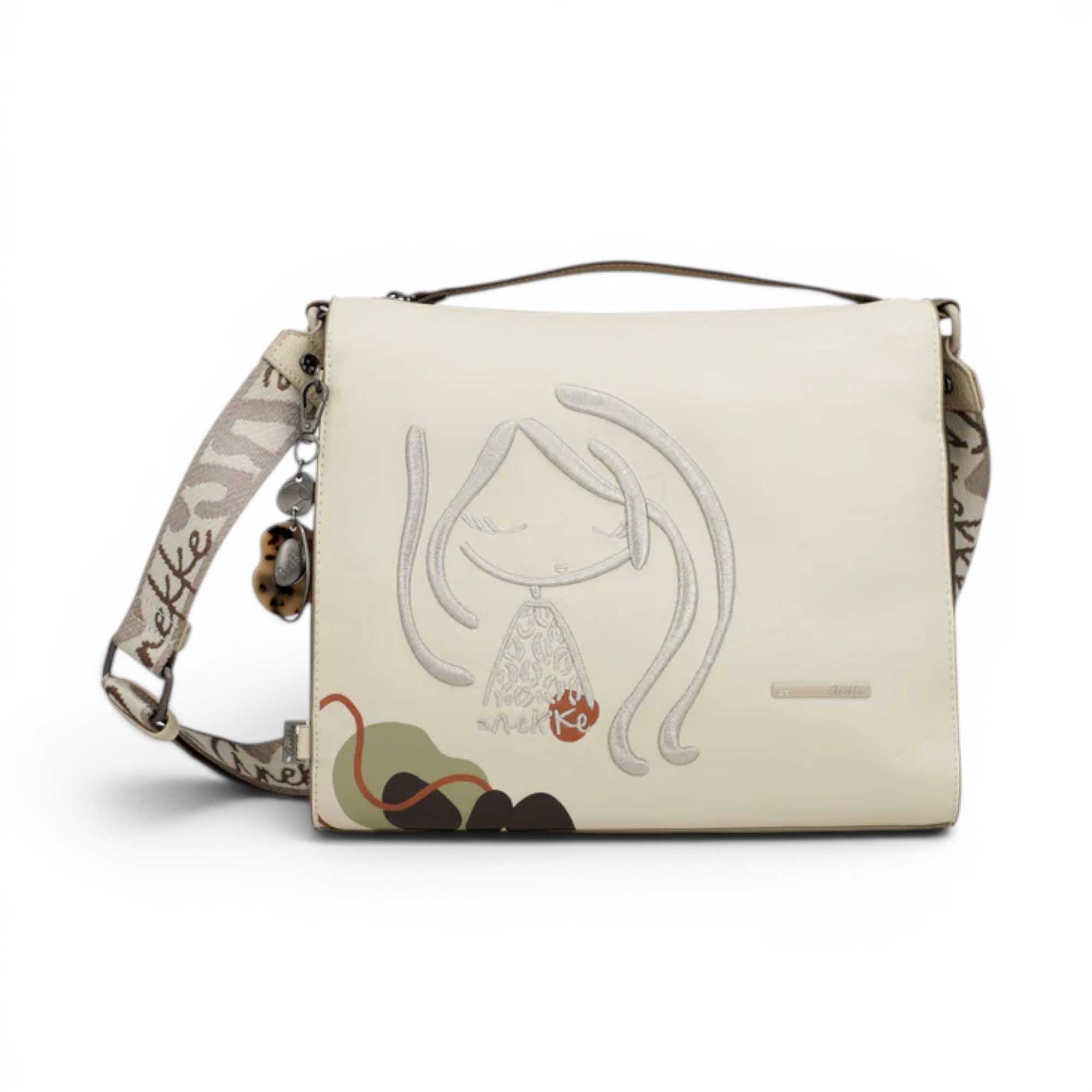 Geantă crossbody Anekke Gaia cu design artistic și detalii elegante, perfectă pentru stilul practic.