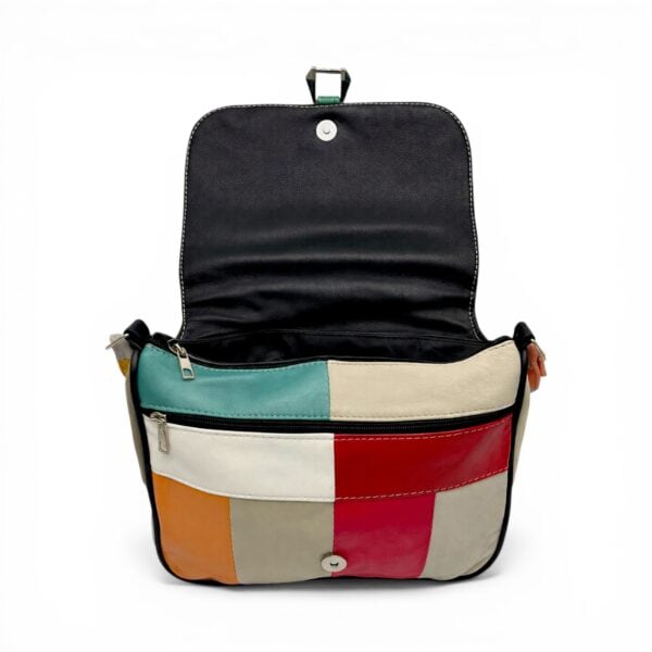 Geantă Damă Unicat Lucia R45-504, Piele Naturală, Multicolor