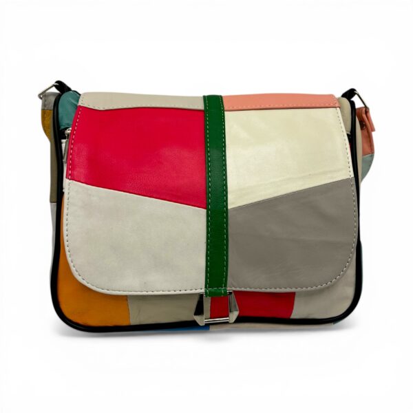 Geantă Damă Unicat Lucia R45-504, Piele Naturală, Multicolor