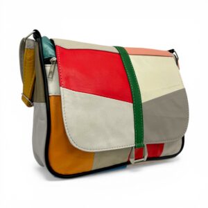 Geantă Damă Unicat Lucia R45-504, Piele Naturală, Multicolor