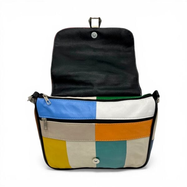 Geantă Damă Unicat Lucia R45-505, Piele Naturală, Multicolor