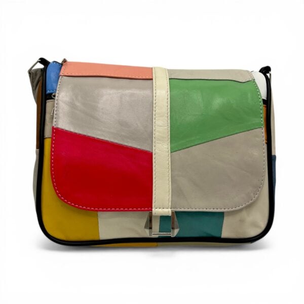 Geantă Damă Unicat Lucia R45-505, Piele Naturală, Multicolor