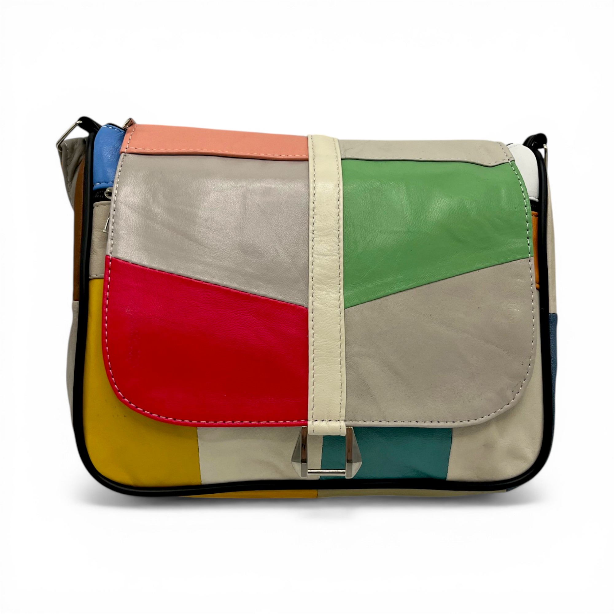 Geantă Damă Unicat Lucia R45-505, Piele Naturală, Multicolor (4) Geantă Damă Unicat Lucia R45-505, Piele Naturală, Multicolor