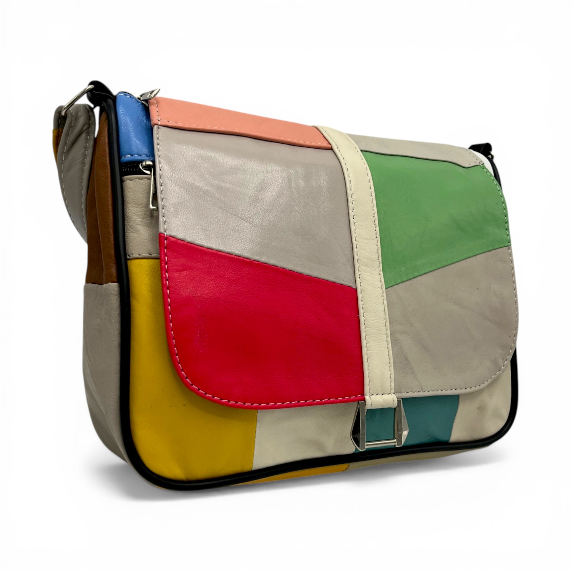 Geantă Damă Unicat Lucia R45-505, Piele Naturală, Multicolor (5) Geantă Damă Unicat Lucia R45-505, Piele Naturală, Multicolor