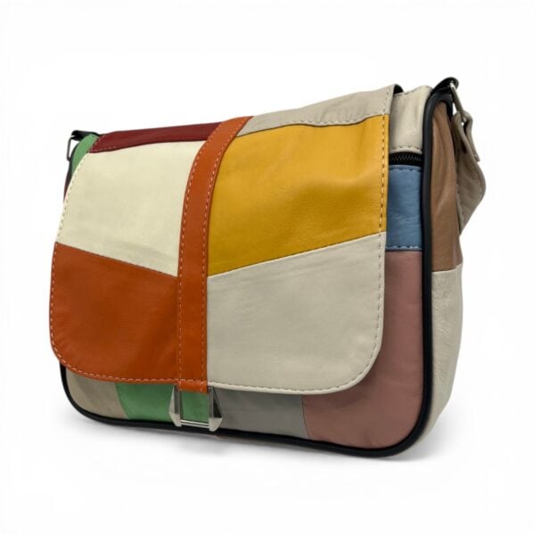Geantă Damă Unicat Lucia R45-506, Piele Naturală, Multicolor