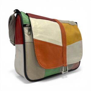 Geantă Damă Unicat Lucia R45-506, Piele Naturală, Multicolor