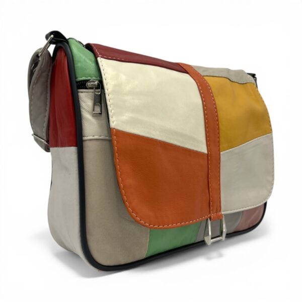 Geantă Damă Unicat Lucia R45-506, Piele Naturală, Multicolor