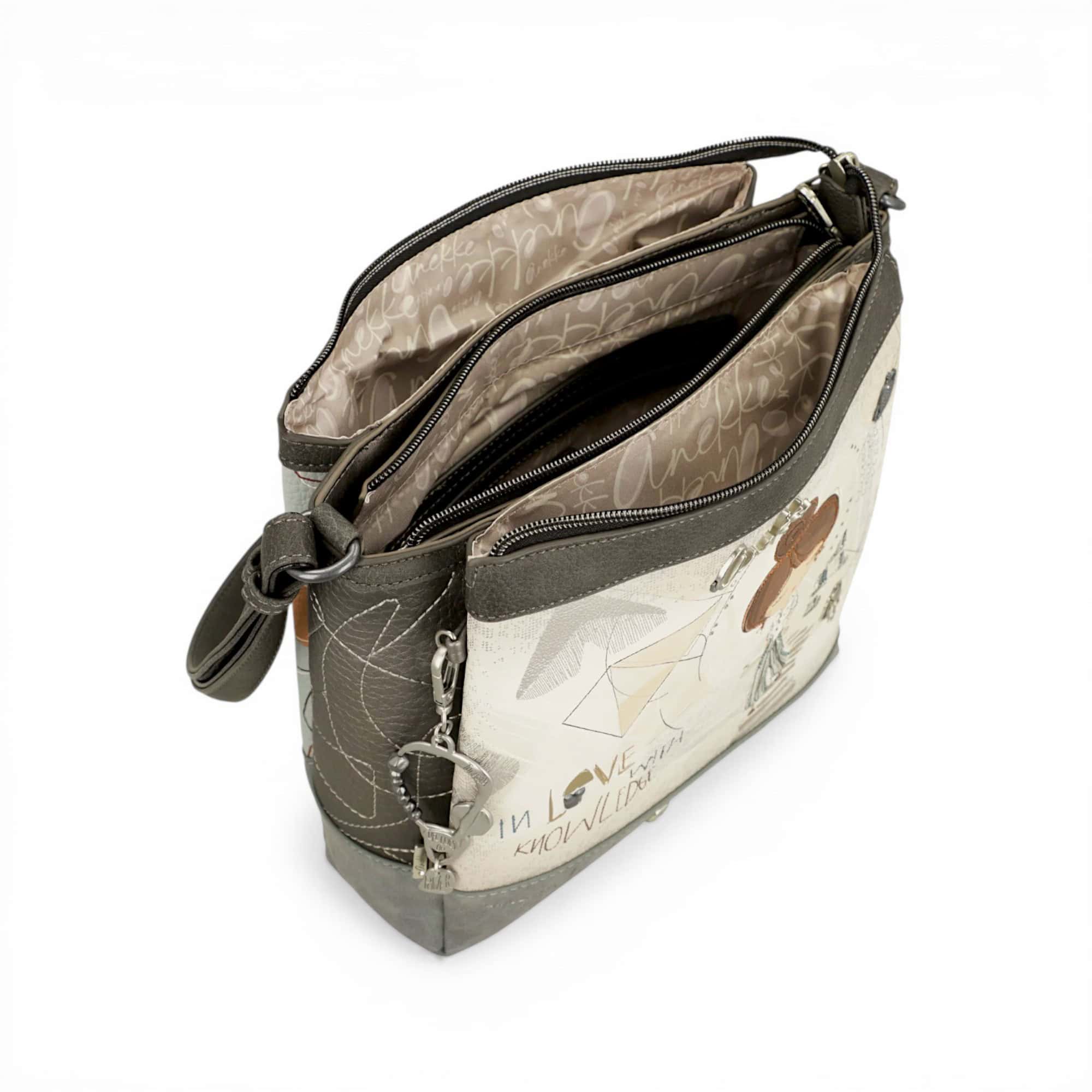 Geantă crossbody Anekke Sophia, design artistic și practică pentru femei elegante.