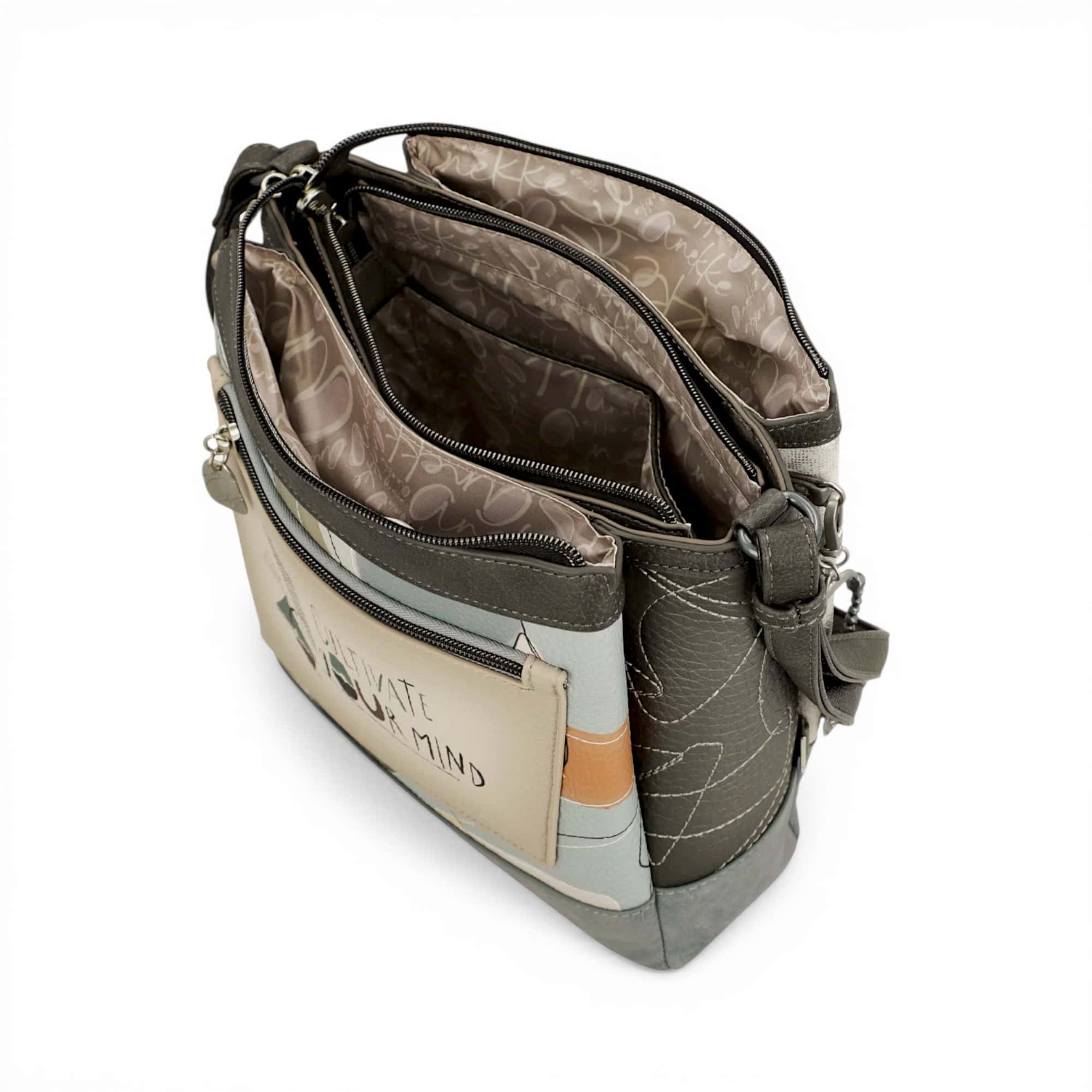 Geantă crossbody Anekke Sophia, design artistic și practică pentru femei moderne.