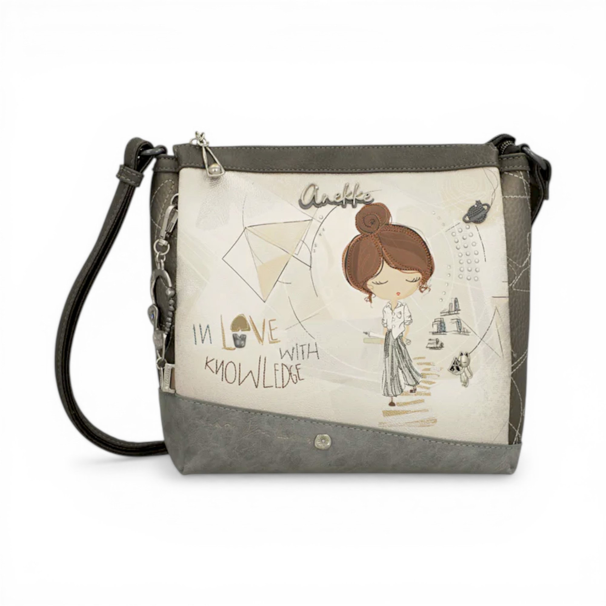 Geantă crossbody Anekke Sophia cu design artistic și funcționalitate practică pentru femei moderne.
