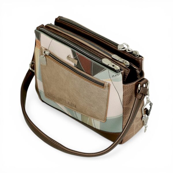 Geantă crossbody Anekke Sophia, design artistic și practică pentru femei elegante.