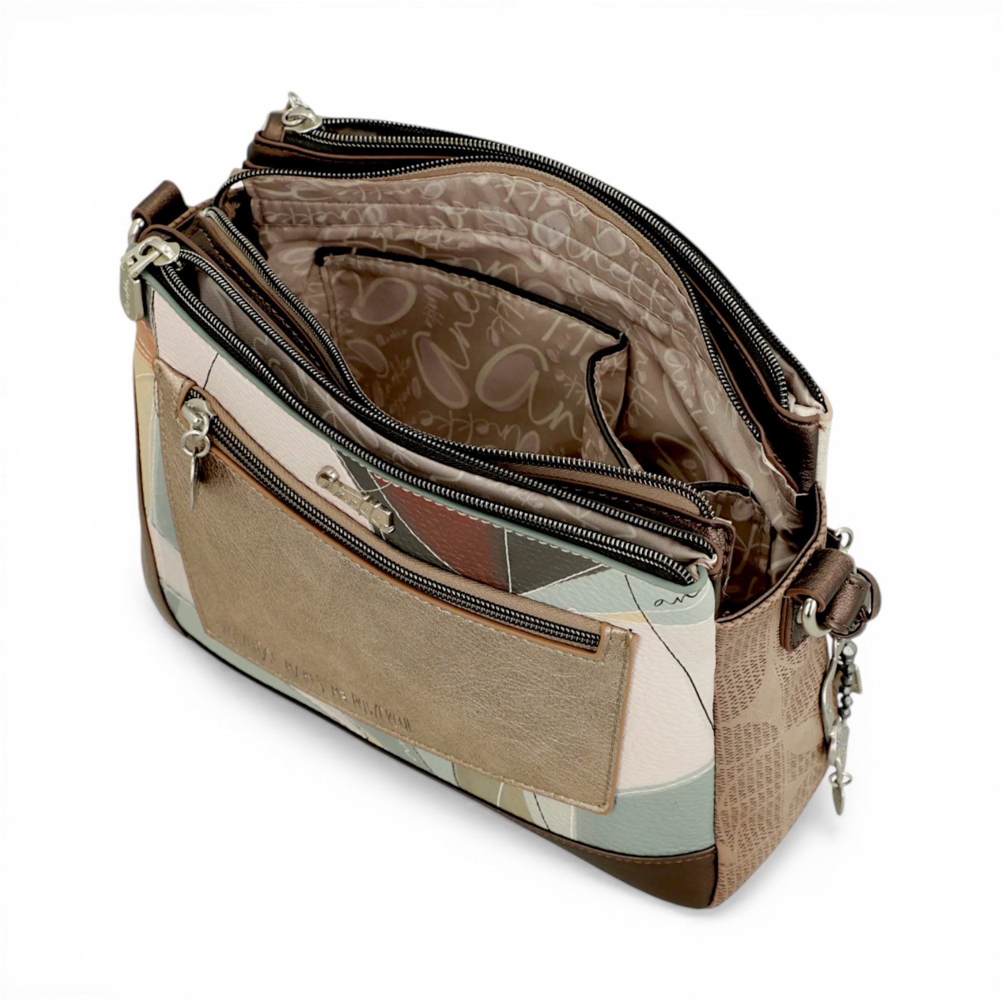 Geantă crossbody Anekke Sophia, design artistic și practică pentru femei elegante.