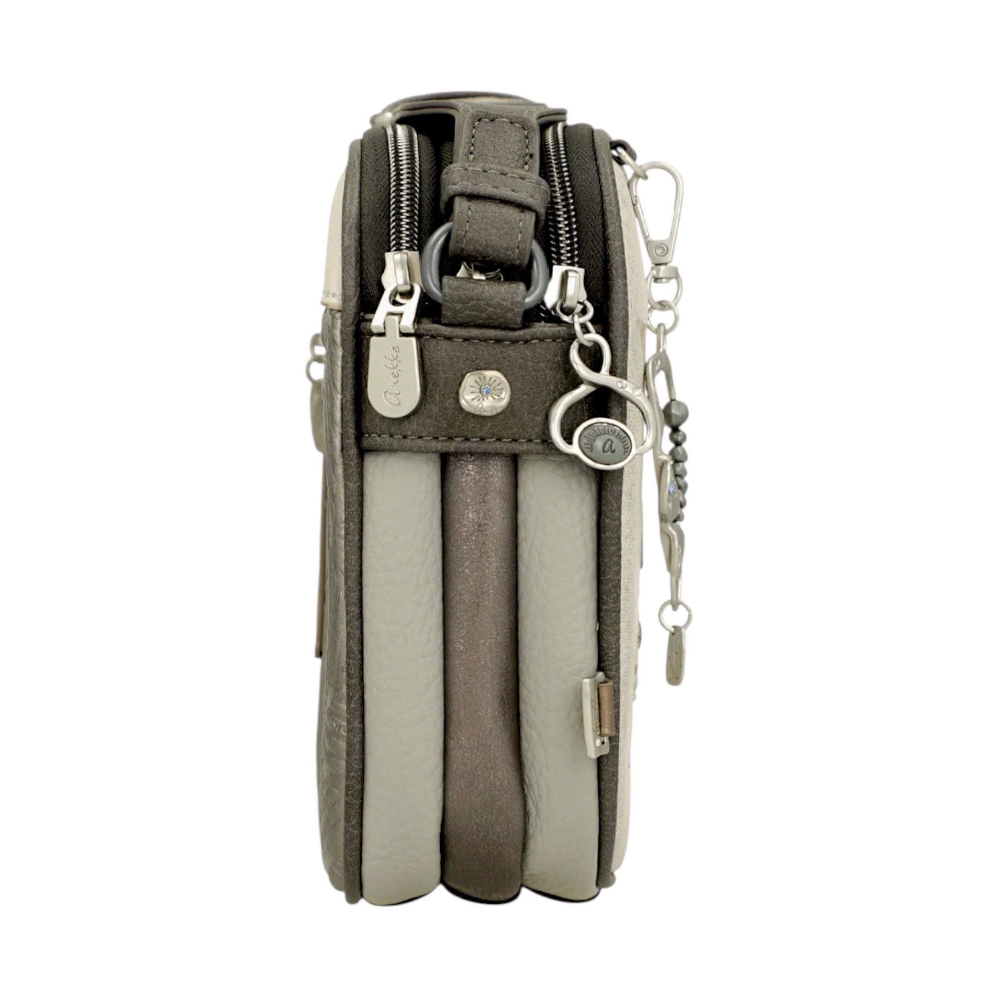 Geantă crossbody Anekke Sophia, design artistic și practică pentru femei moderne.