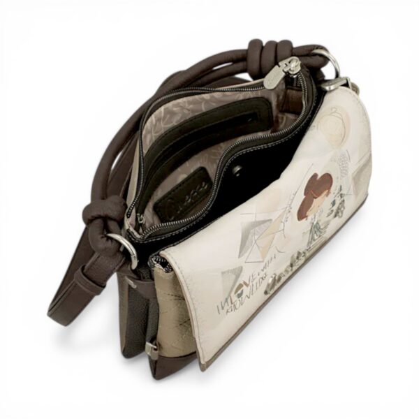 Geantă crossbody Anekke Sophia pentru femei, design artistic și funcționalitate practică.