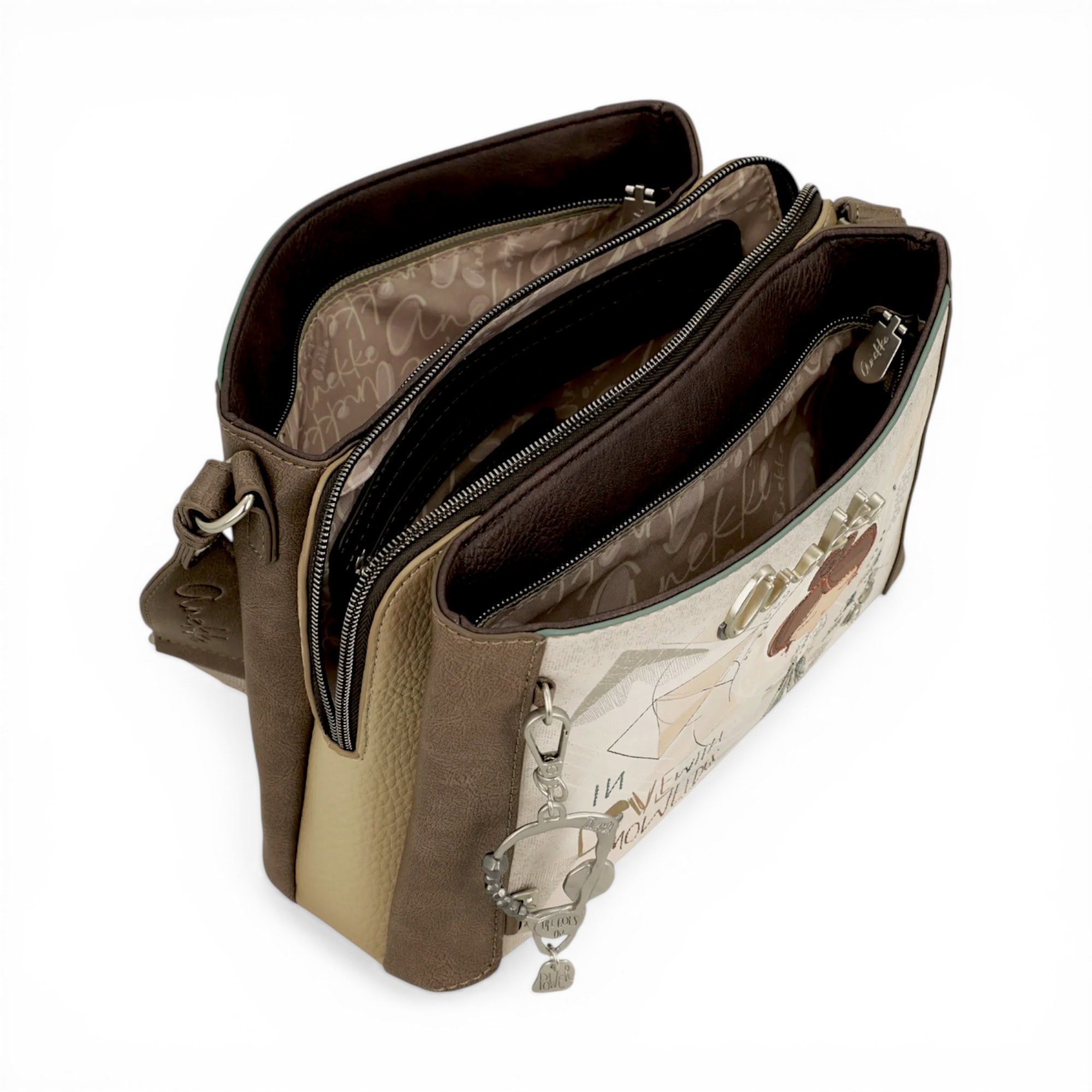 Geantă crossbody Anekke Sophia, design artistic și practică pentru femei elegante.