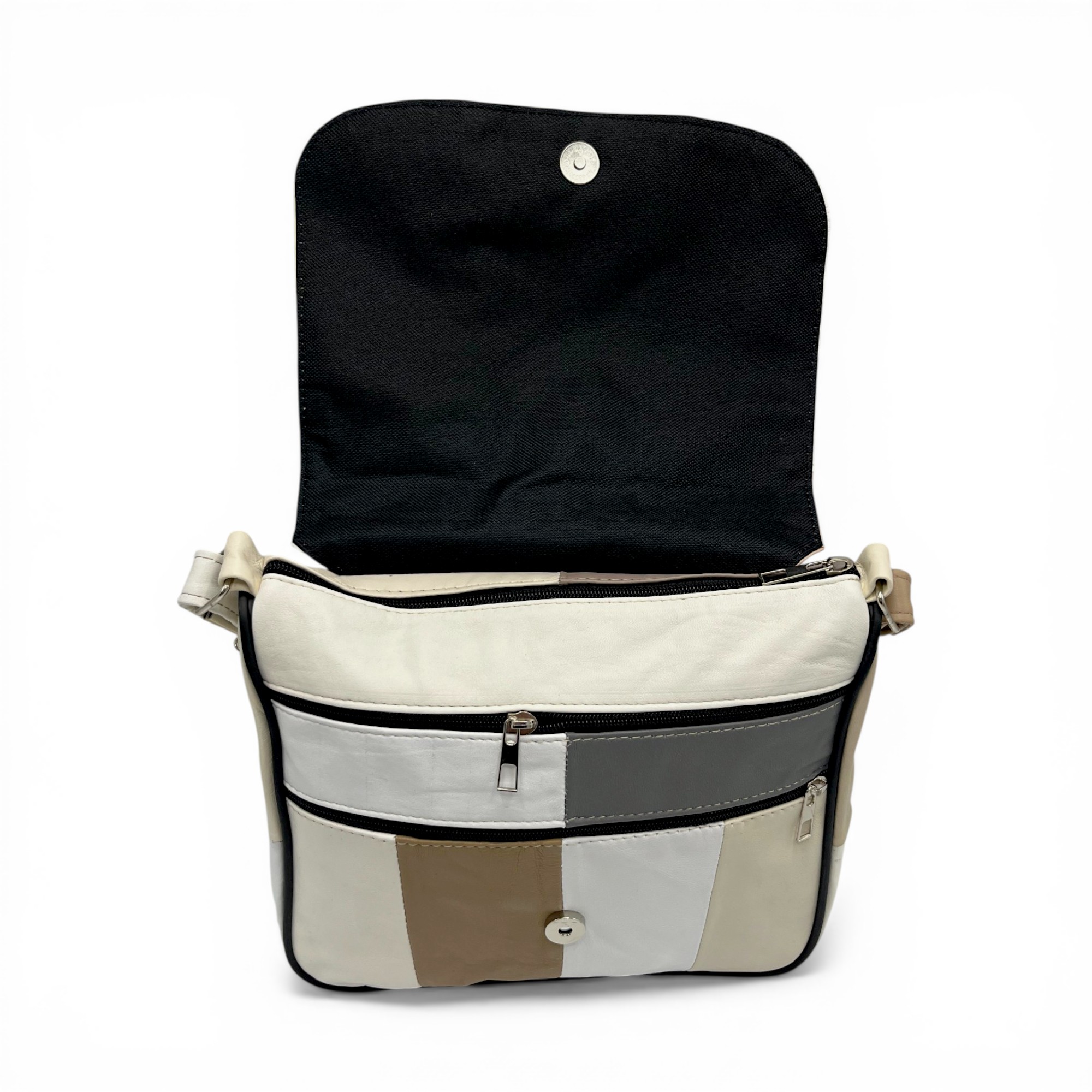 Geantă damă Lucia R45-C65 – crossbody din piele naturală multicoloră