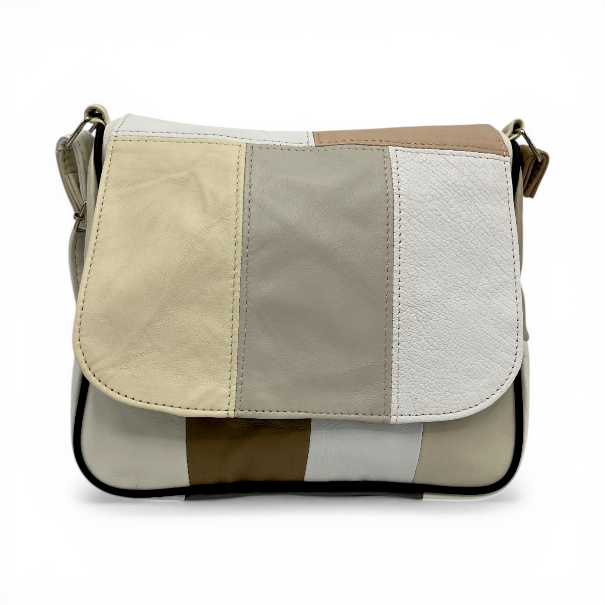 Geantă damă Lucia R45-C65 – crossbody din piele naturală multicoloră