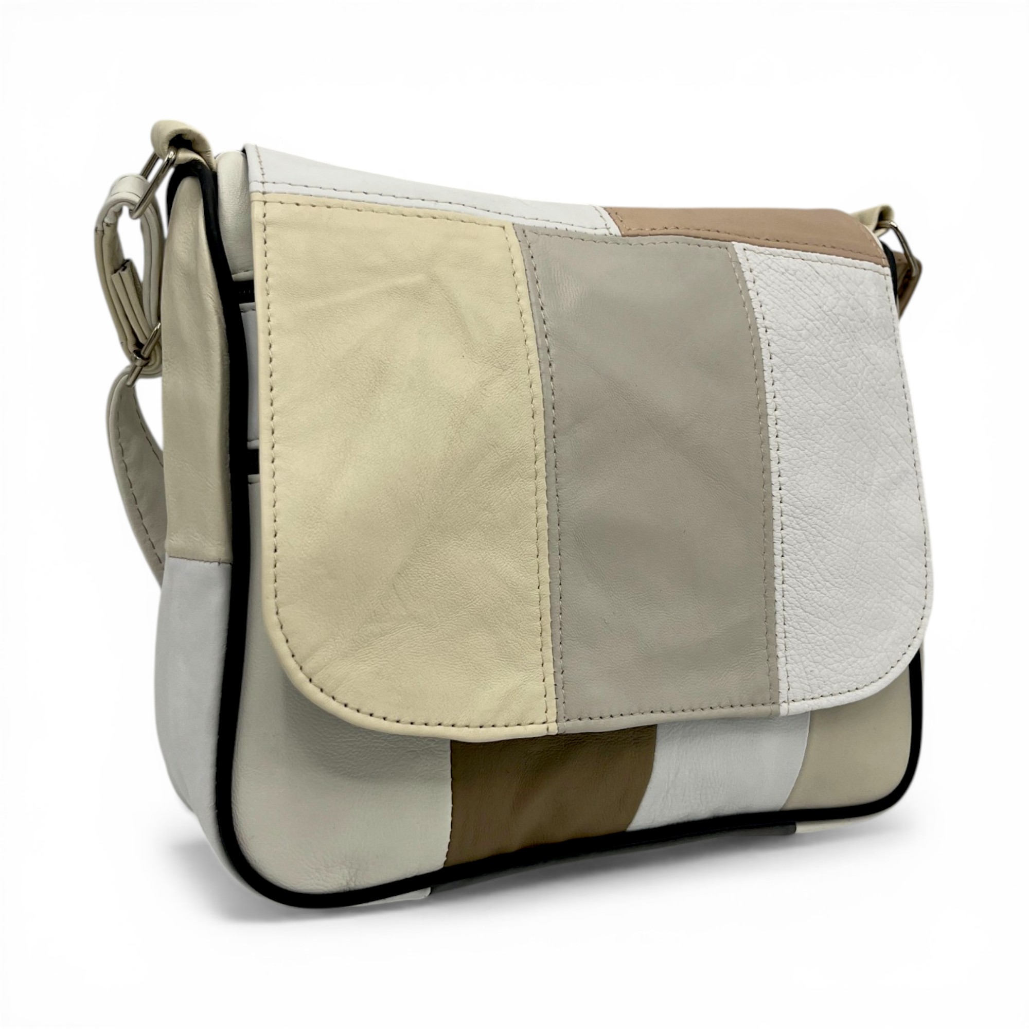 Geantă damă Lucia R45-C65 – crossbody din piele naturală multicoloră