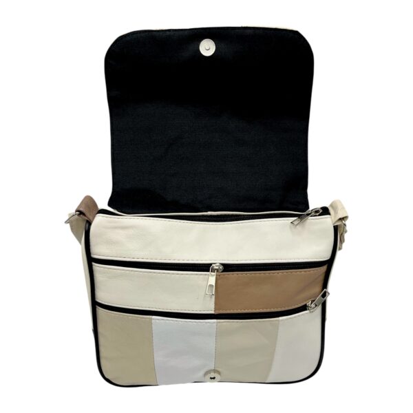 Geantă damă crossbody din piele naturală multicoloră Lucia R45-C66.