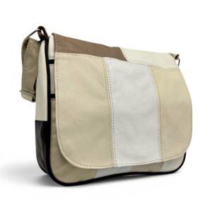 Geantă damă Lucia R45-C66, crossbody din piele naturală multicoloră, perfectă pentru un look elegant.
