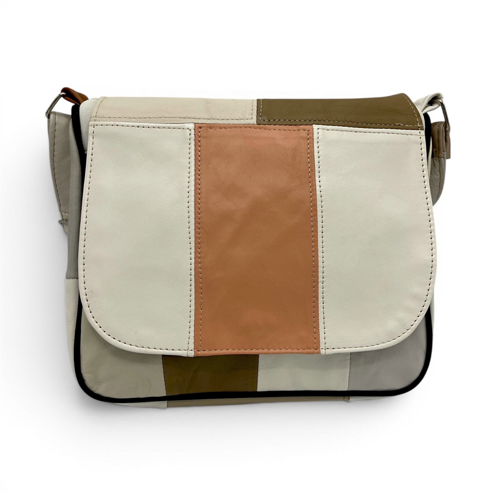 Geantă damă Lucia, crossbody din piele naturală multicoloră, elegantă și practică.