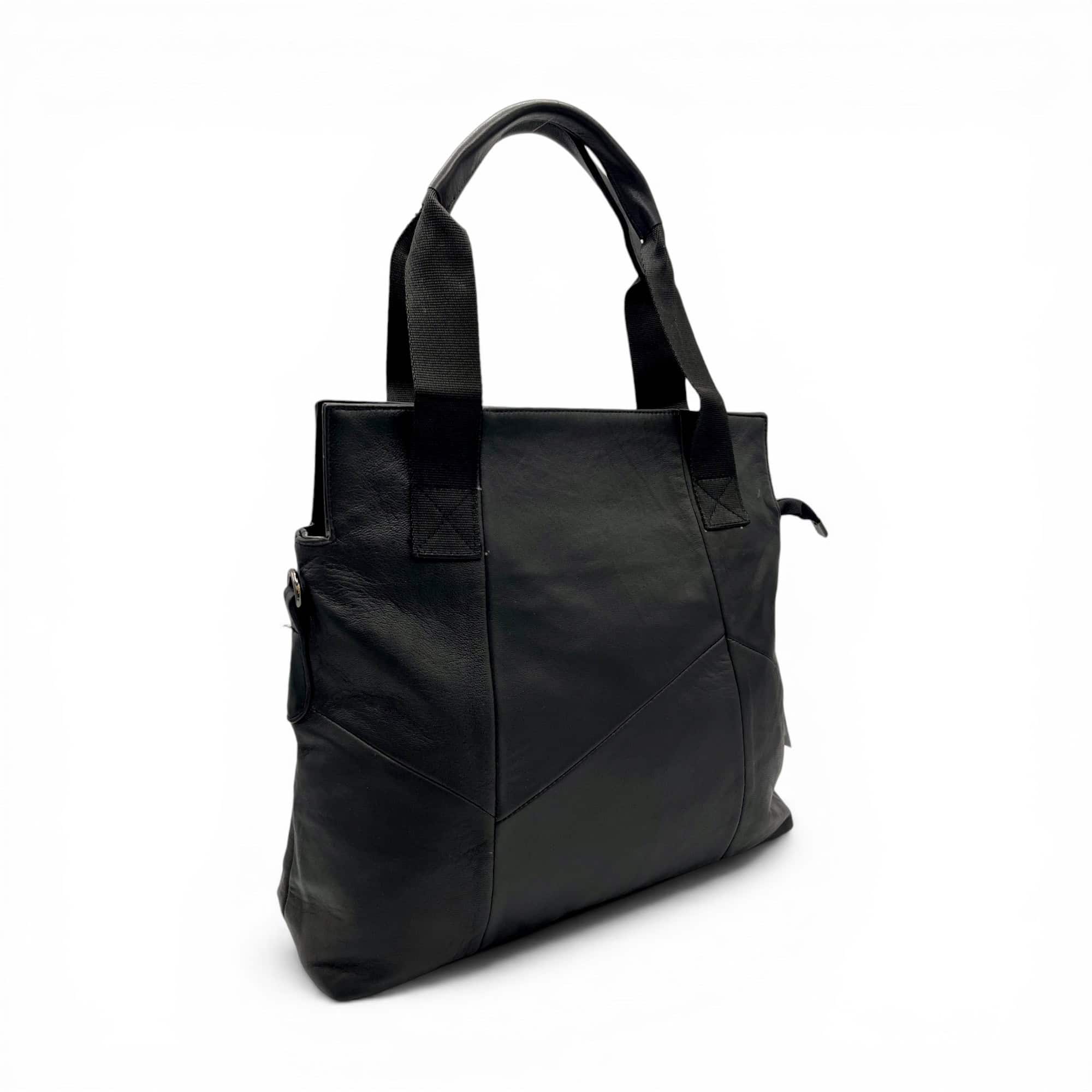 Geantă damă din piele naturală Lucia B95 – negru elegant, design modern și versatil