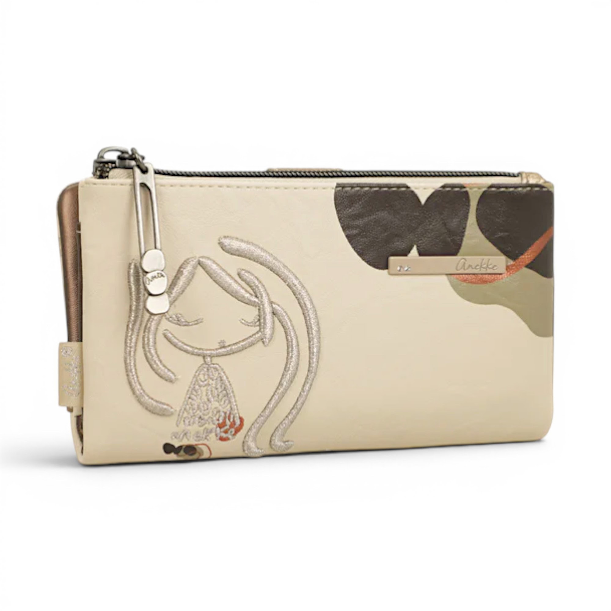 Portofel damă Anekke Gaia, design artistic și funcționalitate elegantă pentru femei moderne.