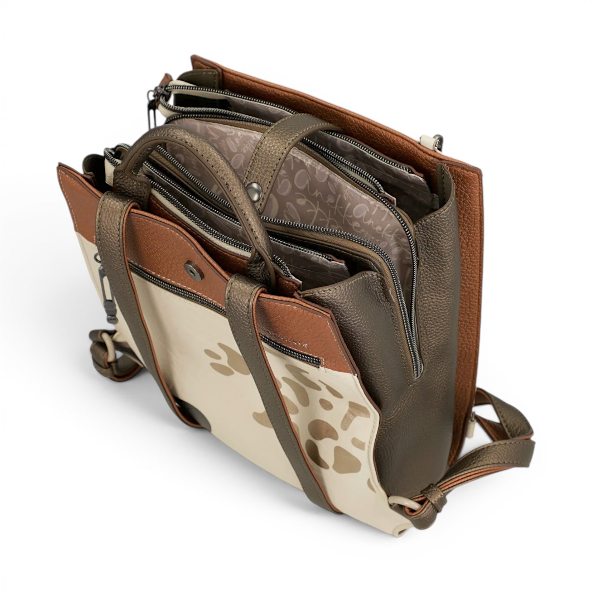 Rucsac damă Anekke Gaia cu design artistic și compartimente inteligente pentru organizare eficientă.