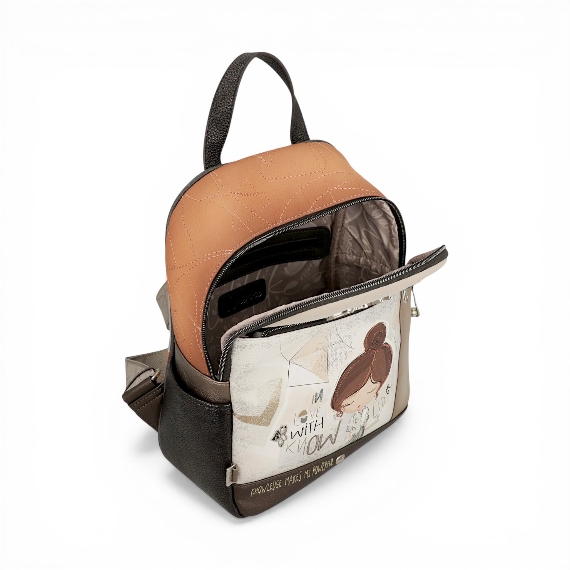 Rucsac Anekke Sophia pentru damă, design artistic și organizare inteligentă, ideal pentru stil și fu.