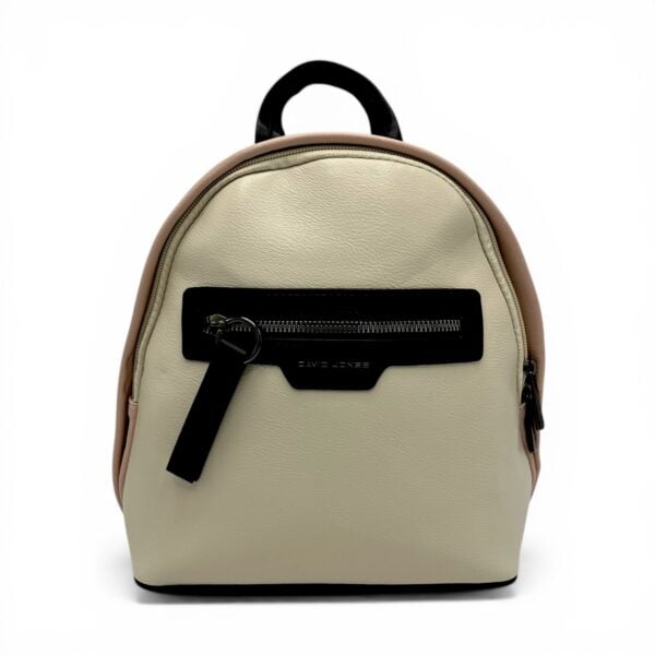 Rucsac damă David Jones 6714 – design compact, modern și versatil în nuanțe bej & roz