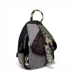 Rucsac damă Eveline R90-43 – piele naturală, design artistic multicolor