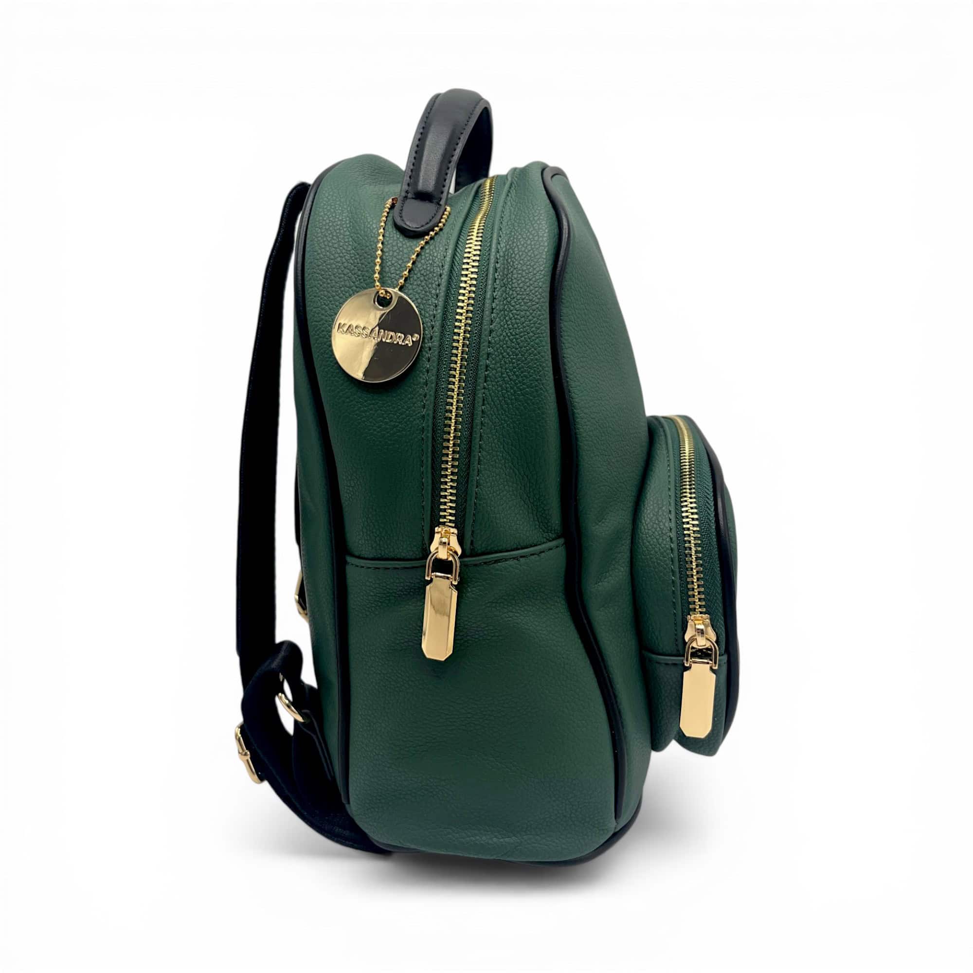 Rucsac damă Kassandra&Co KSA70111-Green – eleganță naturală și funcționalitate urbană