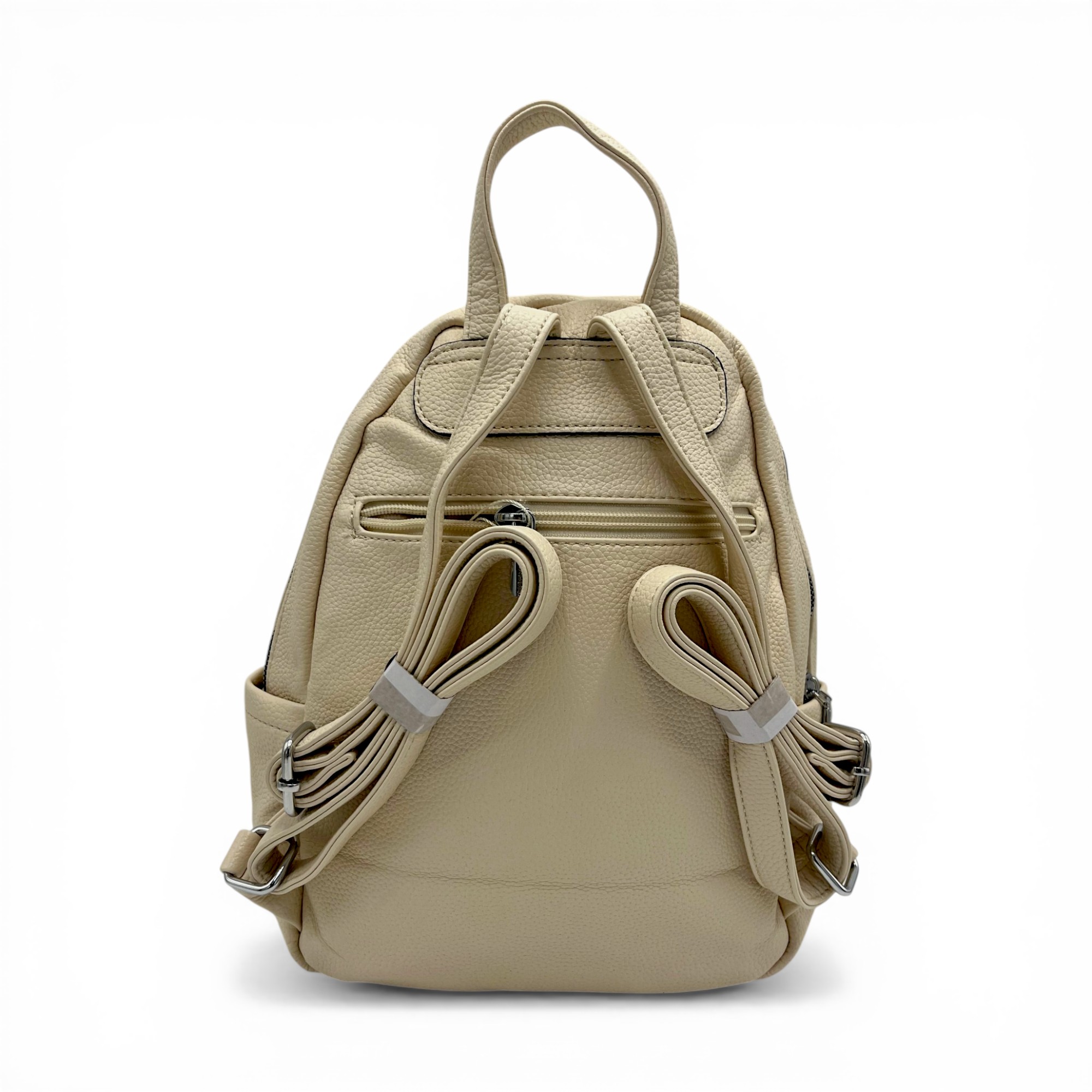 Rucsac damă Silvia Rosa SR6085 Beige – design geometric multicolor și eleganță practică (32x22x10 cm)