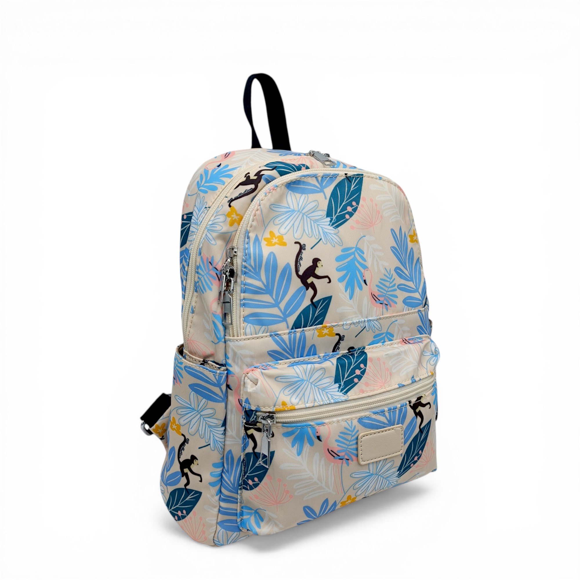 Rucsac damă GBags GH831 Bej– design tropical jucăuș și funcționalitate practică