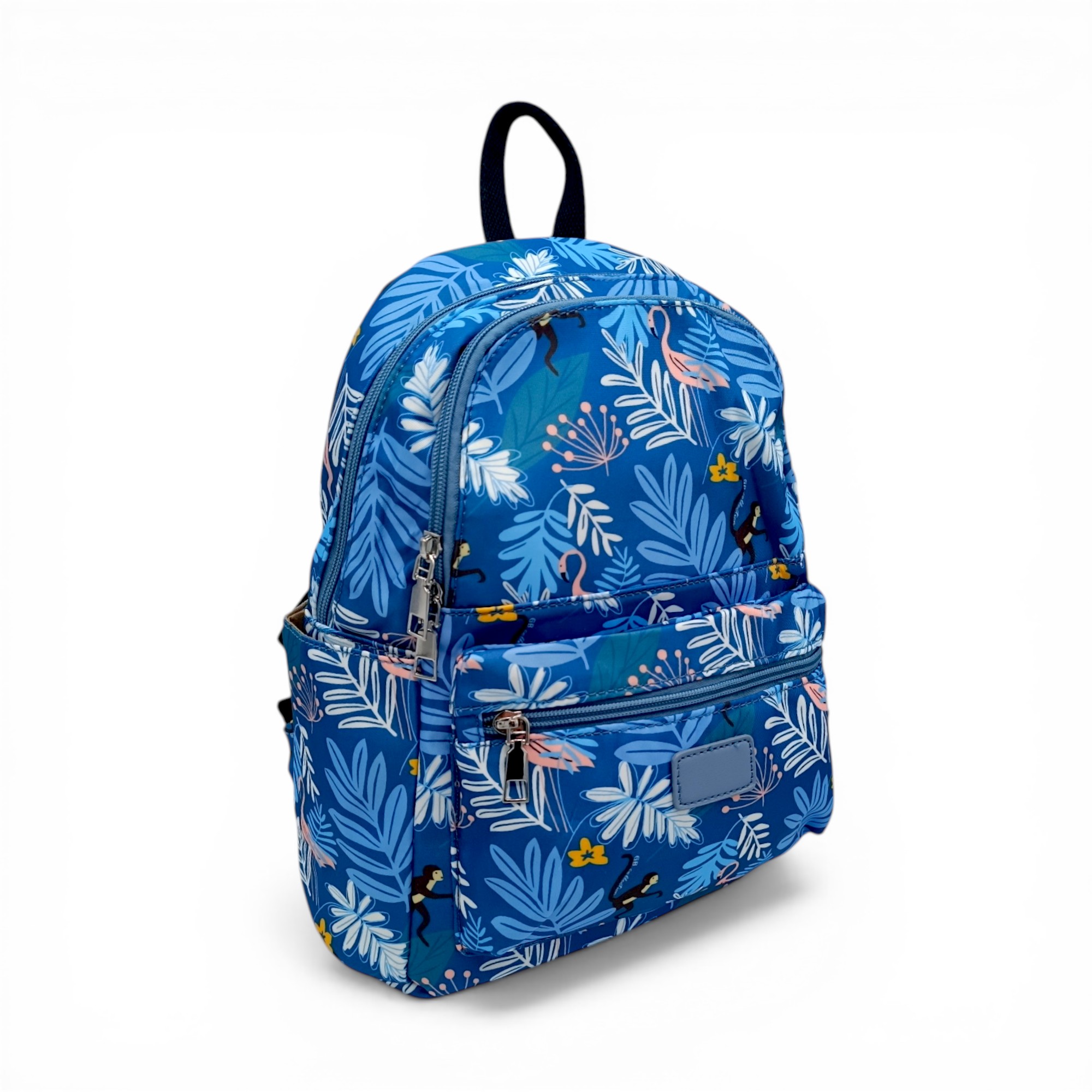 Rucsac damă GBags GH831 Sky Blue – design tropical vibrant și organizare practică