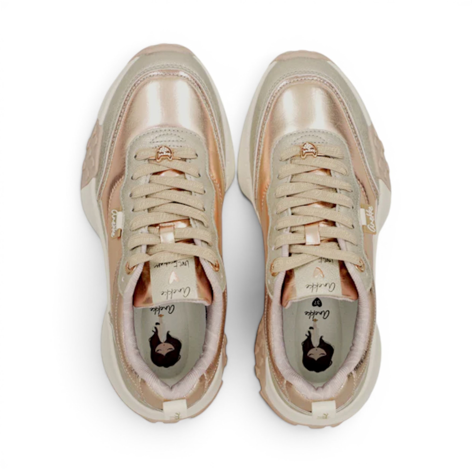 Pantofi sport damă Anekke Gold Glow, design modern și eleganță strălucitoare pentru un look trendy.
