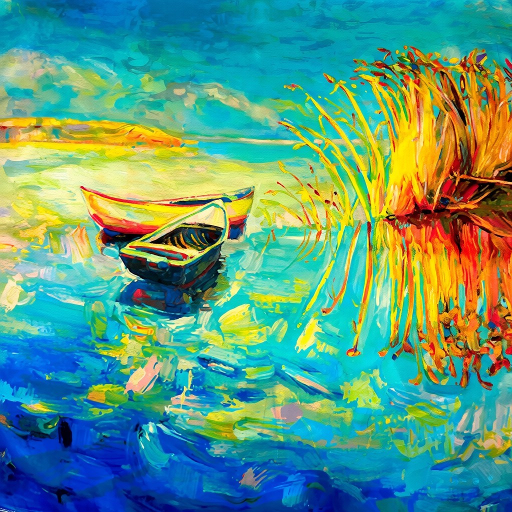 Batic damă din mătase 100% reversibil – Azure Reflections X11-8 – 70 × 70 cm, Cutie Cadou