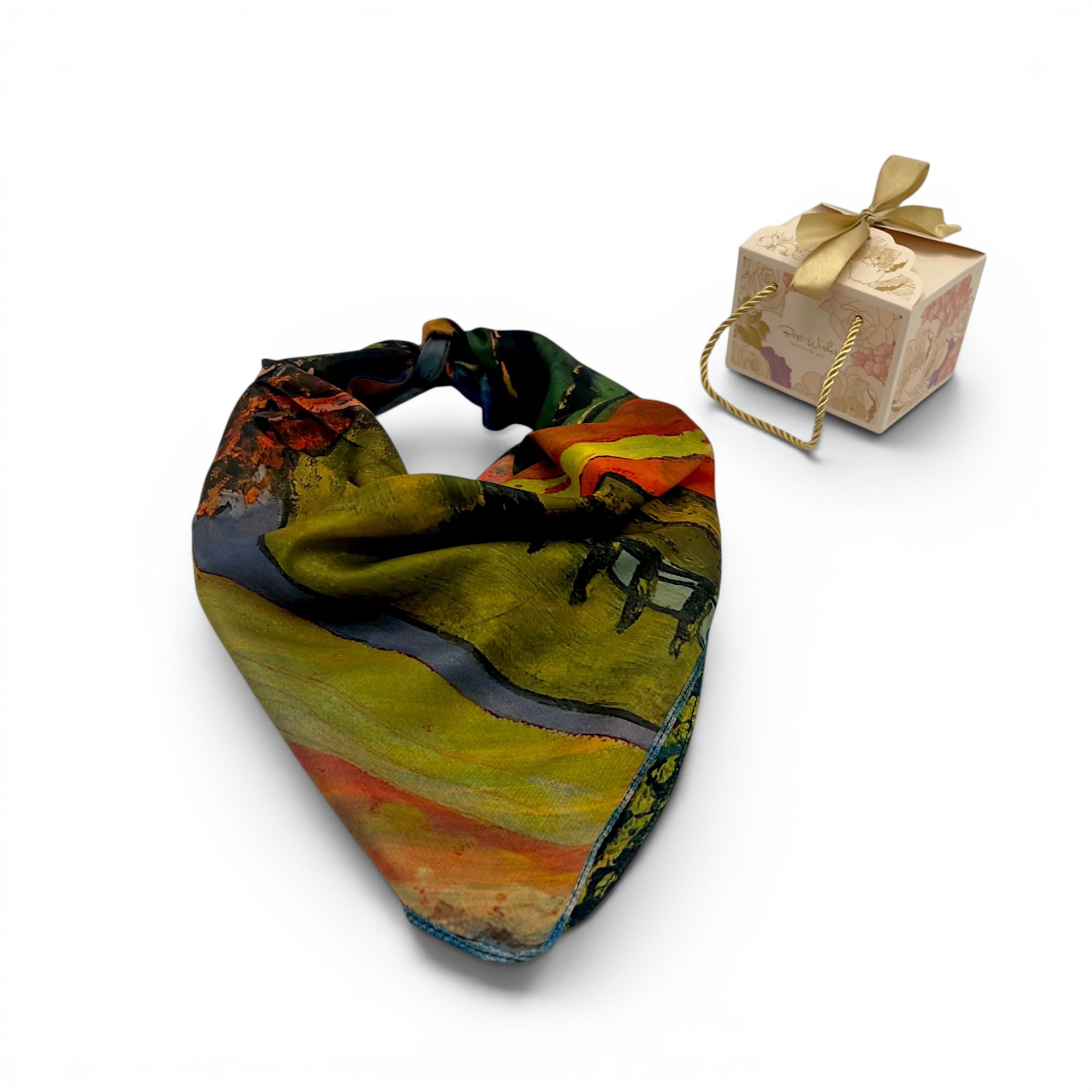 Batic damă din mătase 100% reversibil – Villa Primavera X11-6 – 70 × 70 cm, Cutie Cadou (1) Batic damă din mătase 100% reversibil – Villa Primavera X11-6 – 70 × 70 cm, Cutie Cadou