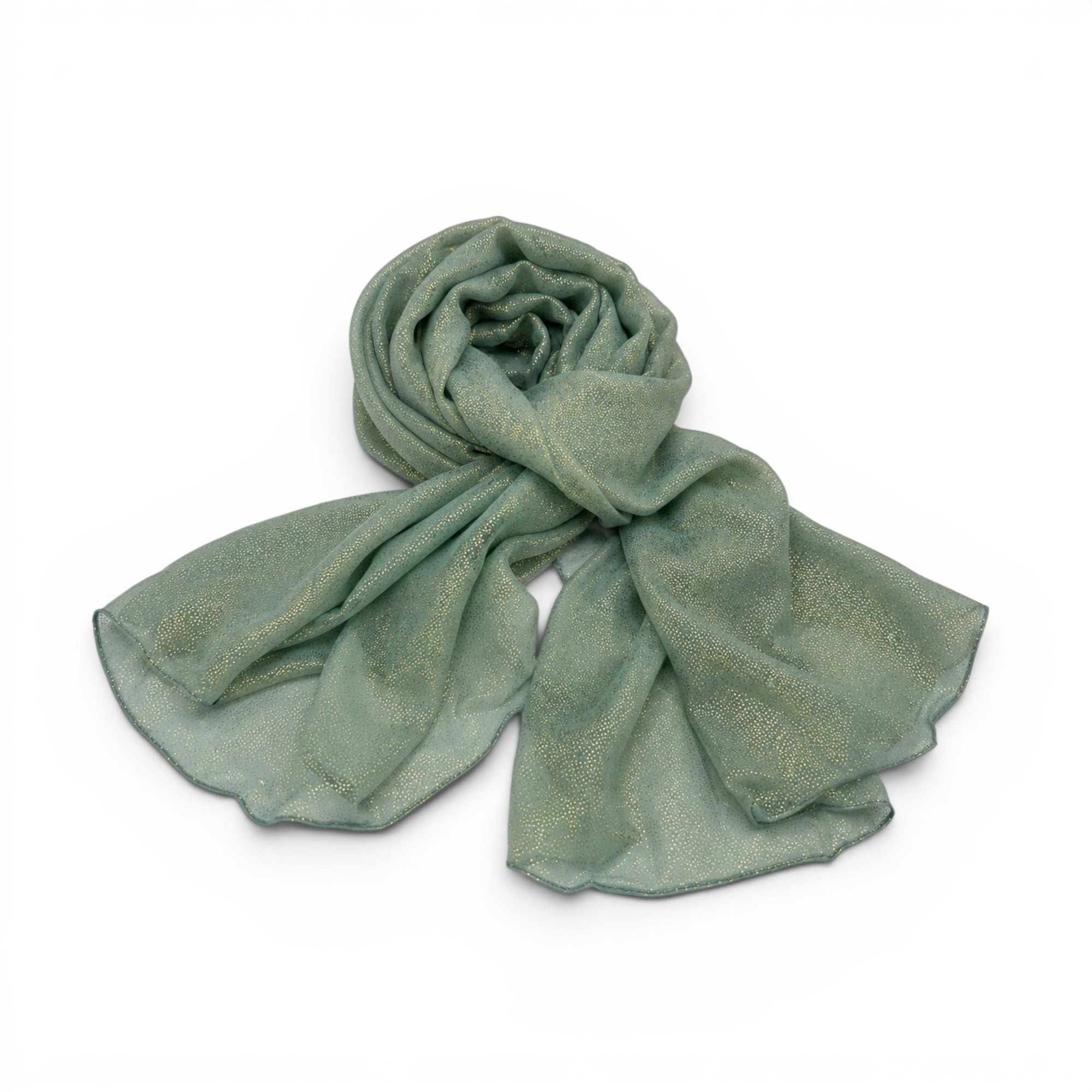 Eșarfă din mătase verde, elegantă și rafinată, perfectă pentru orice ținută de sezon.