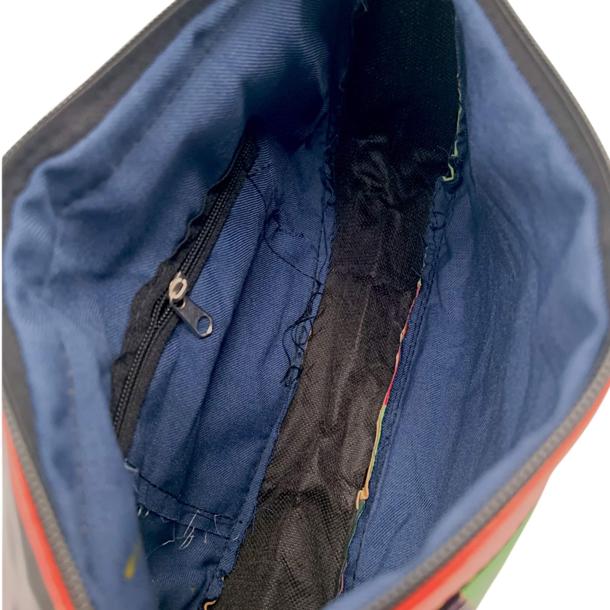 Geantă damă unicat Lucia R45X-28 din piele naturală multicolor vibrantă, ideală pentru stil și elega.