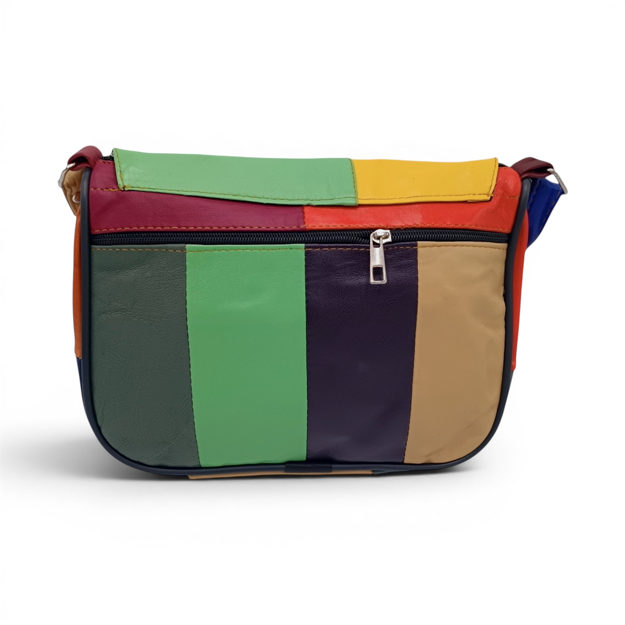 Geantă damă unicat, piele naturală, culori vibrante, design modern și elegant pentru orice ocazie.