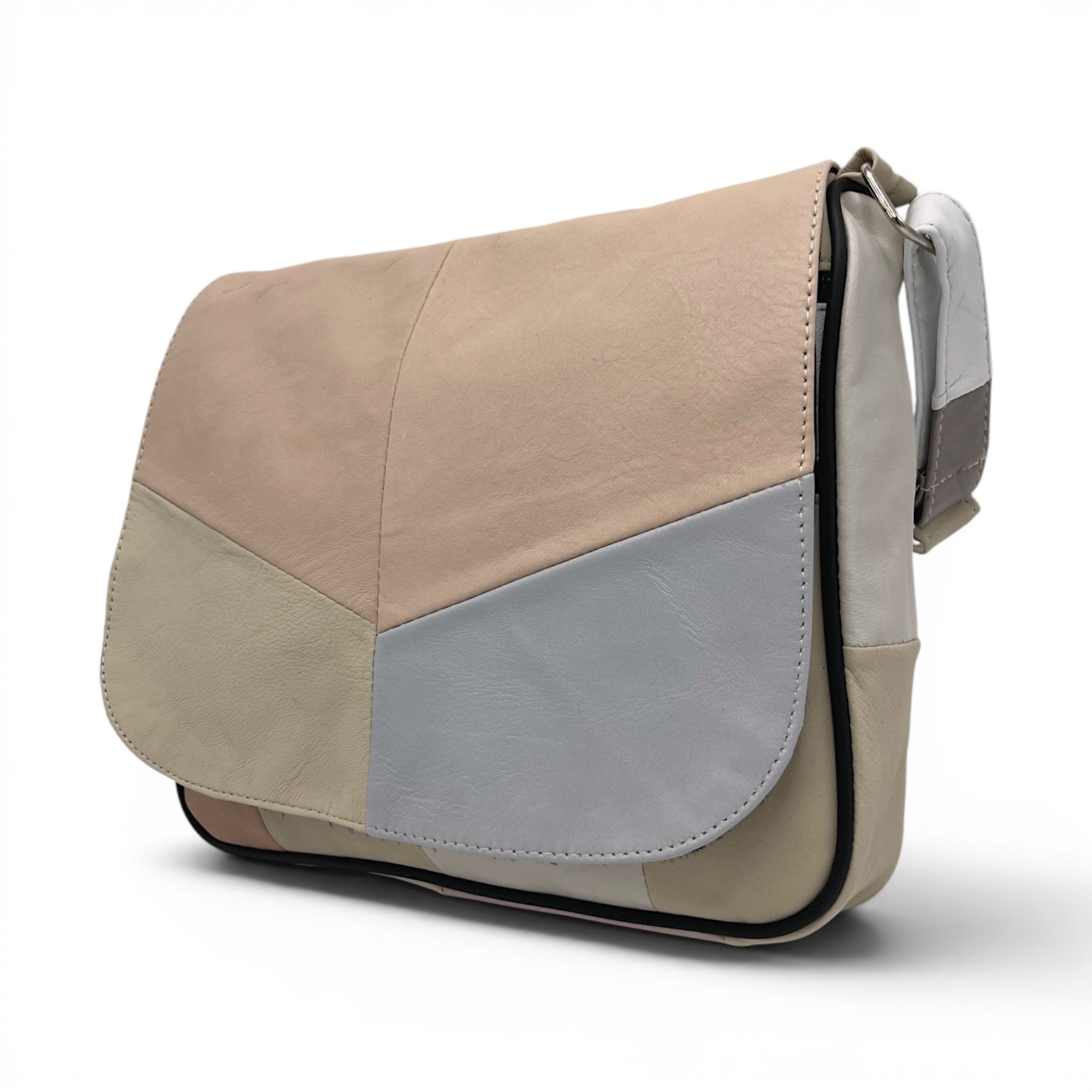 Geantă damă Lucia R45-C69 – crossbody din piele naturală multicoloră