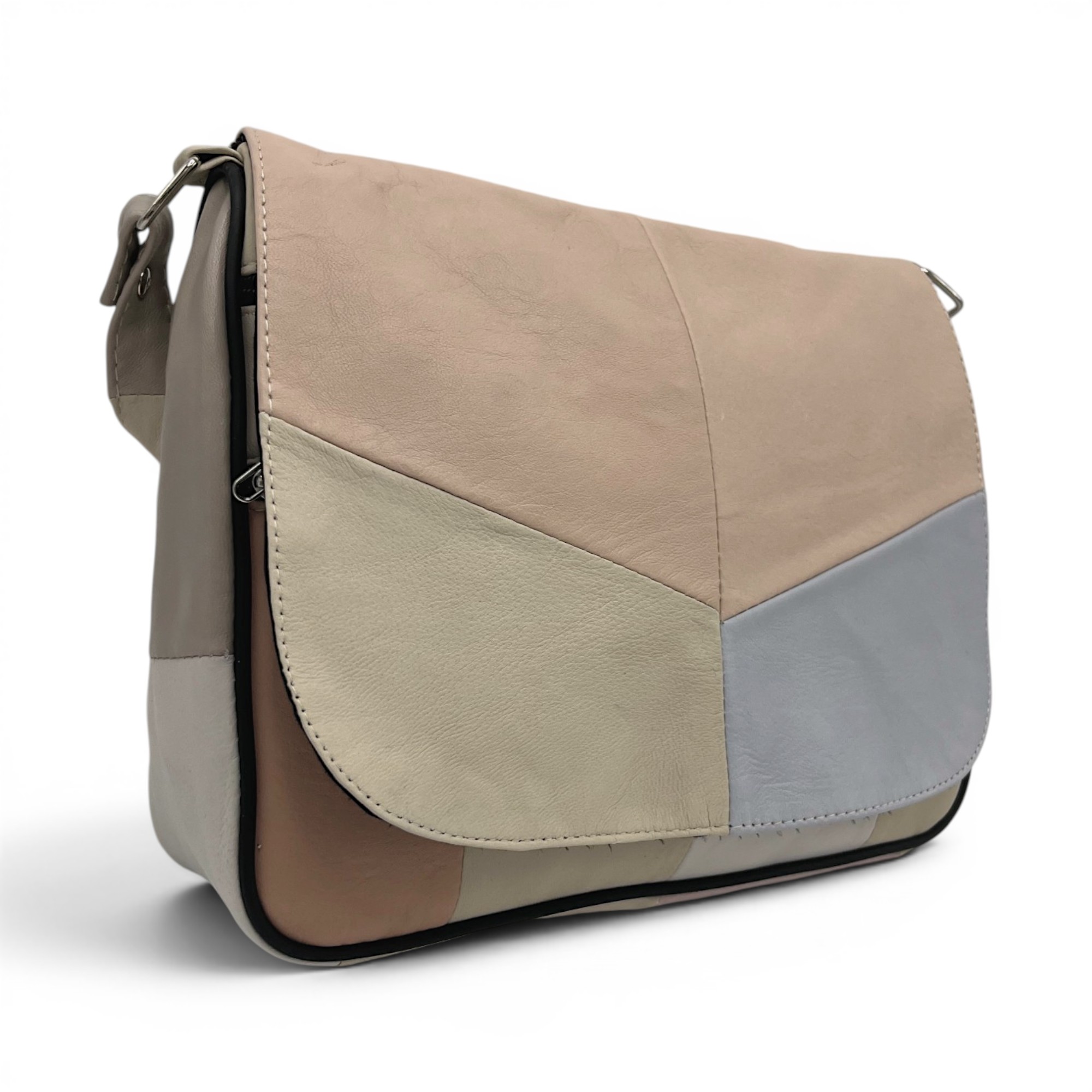 Geantă damă Lucia R45-C69 – crossbody din piele naturală multicoloră