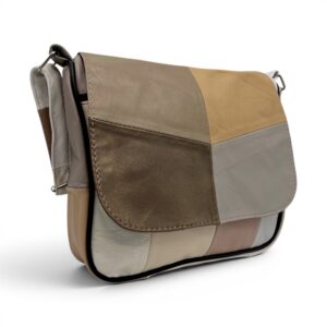 Geantă damă Lucia R45-C70 – crossbody din piele naturală multicoloră