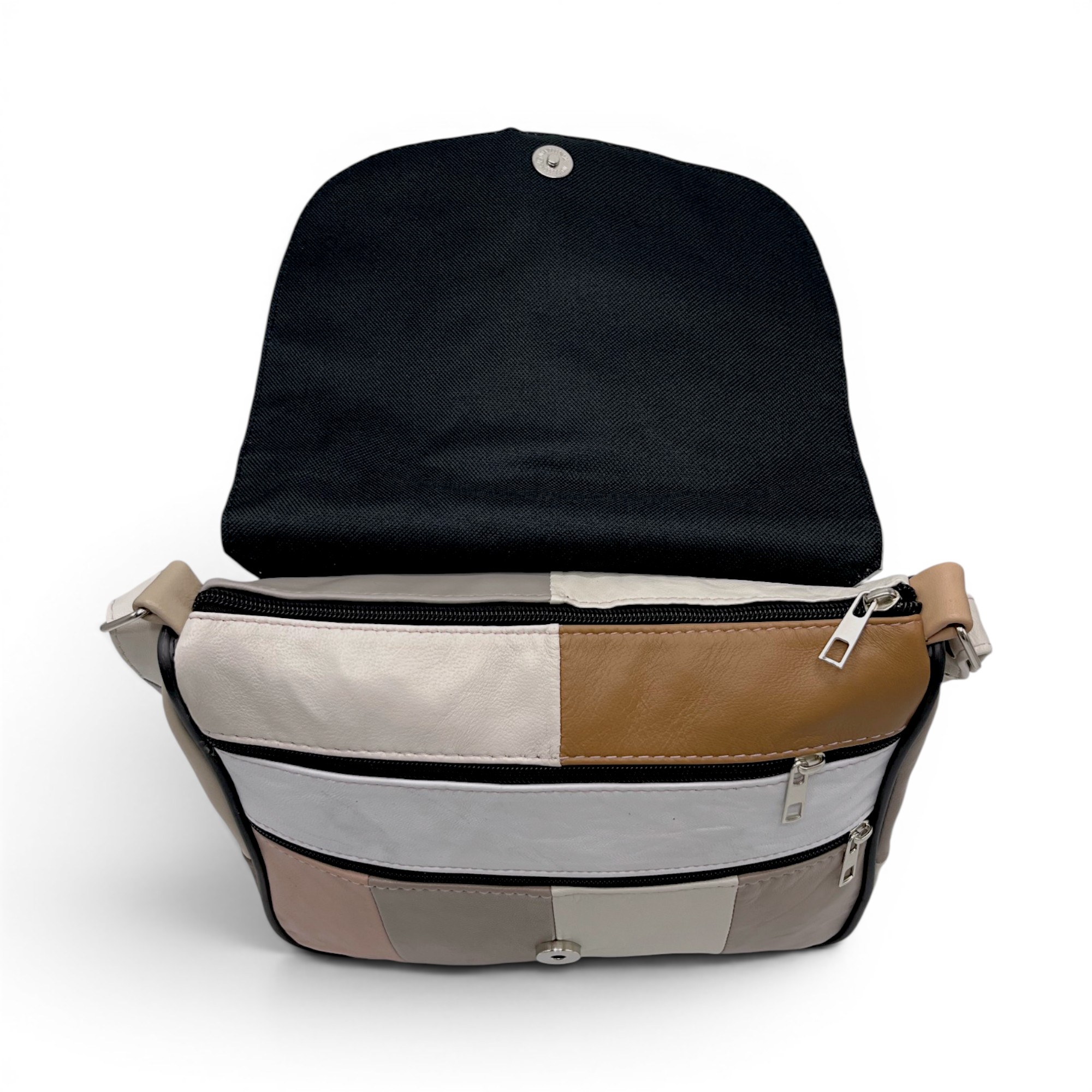 Geantă damă Lucia R45-C71 – crossbody din piele naturală multicoloră